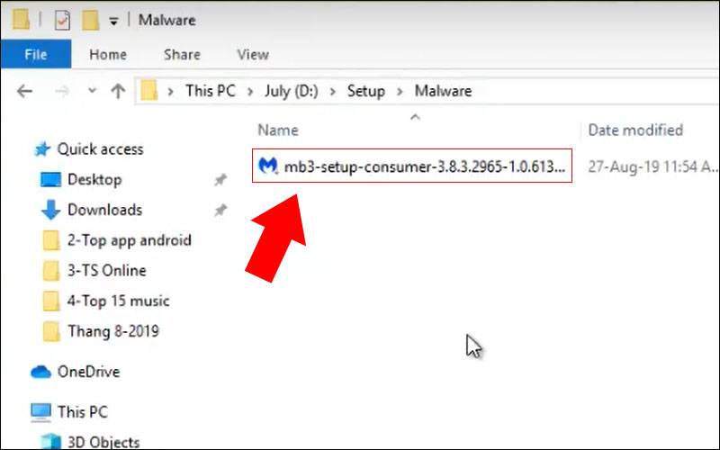 Mở file vừa tải về